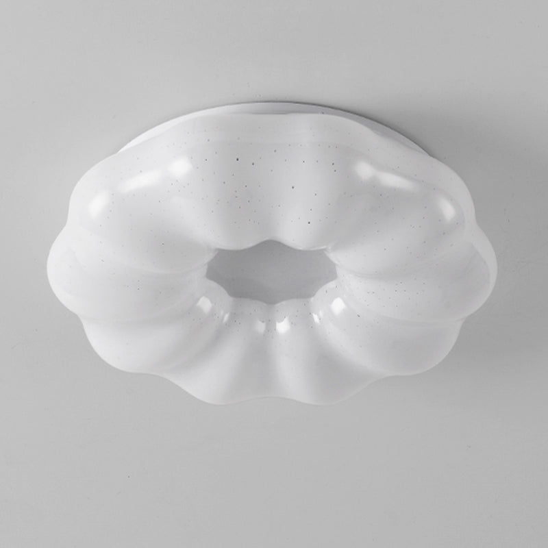 Modern Metal Flush Mount Cloud Shape Ceiling Light with Acrylic Shade for Living Room