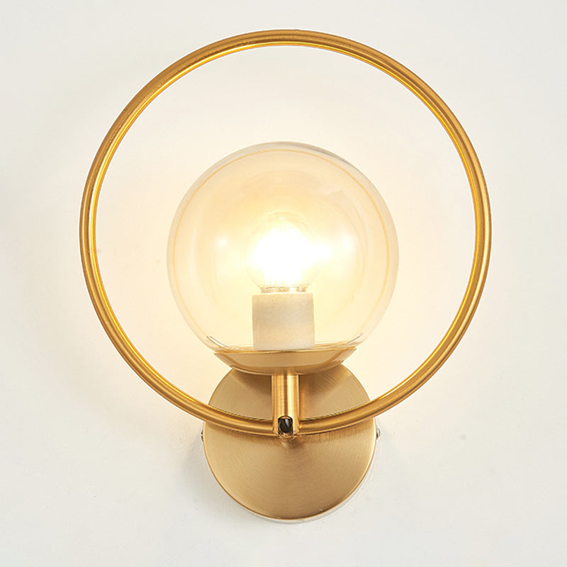 Nordic Style Glass Vanity Light Ball Shape Vanity Lamp for Shower Room