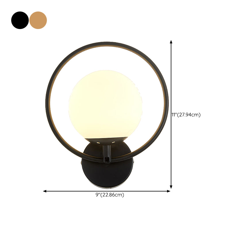 Nordic Style Glass Vanity Light Ball Shape Vanity Lamp for Shower Room