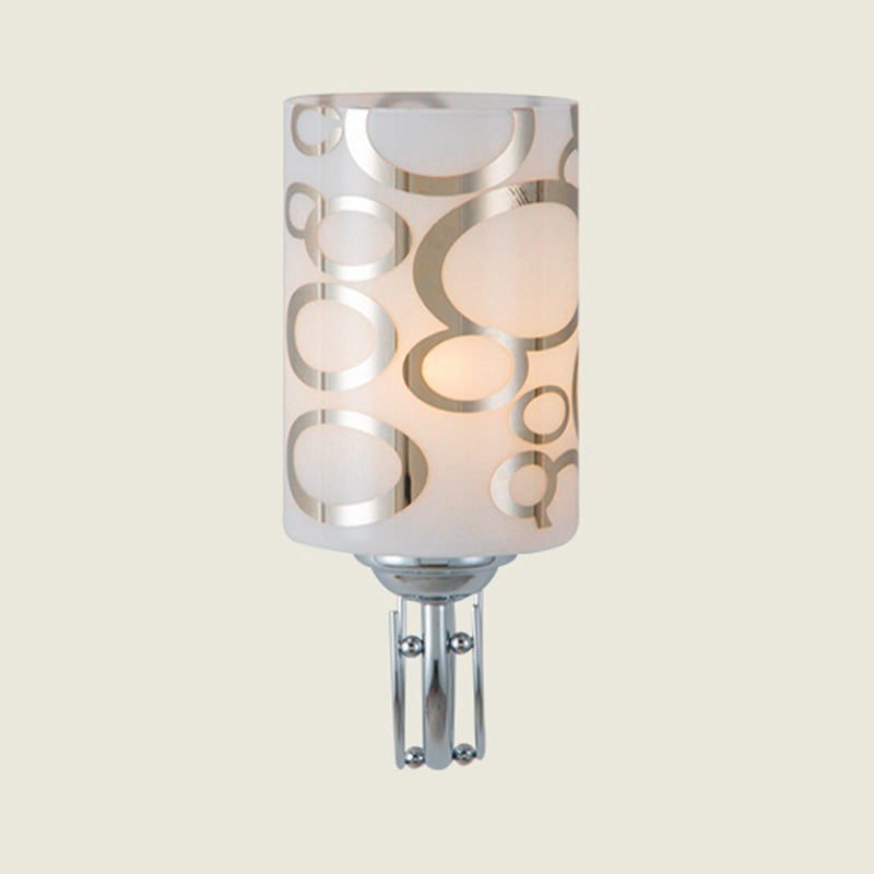 Nordic Style Vanity Light Cylinder Shape Vanity Lamp with Glass Shade for Shower Room