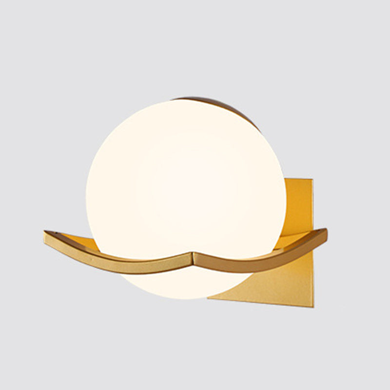 Modern Simple 1-Light Vanity Lamp Ball Shape Vanity Light for Shower Room