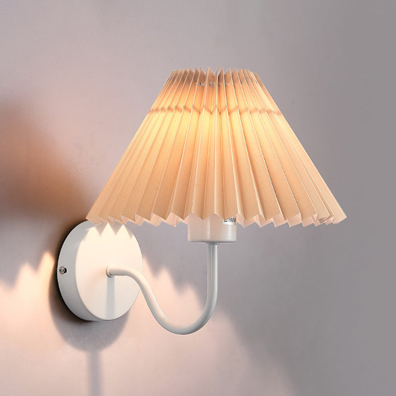 Modern Simple 1-Light Vanity Lamp Fabric Shade Vanity Light for Shower Room