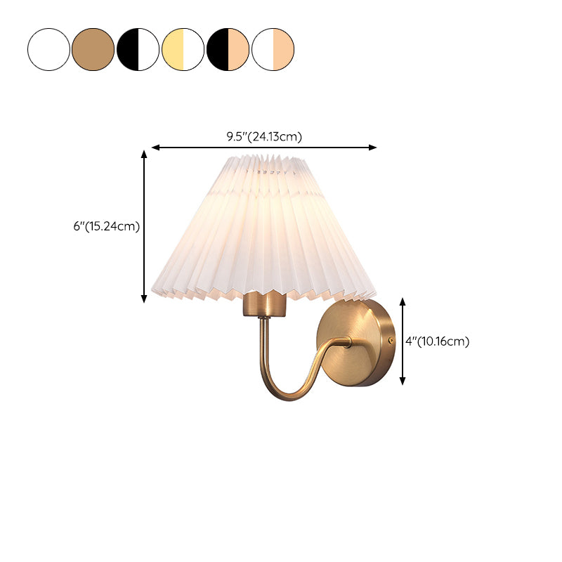 Modern Simple 1-Light Vanity Lamp Fabric Shade Vanity Light for Shower Room