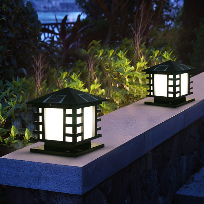 Contemporary Pillar Lamp Household Outdoor Lamp for Backyard