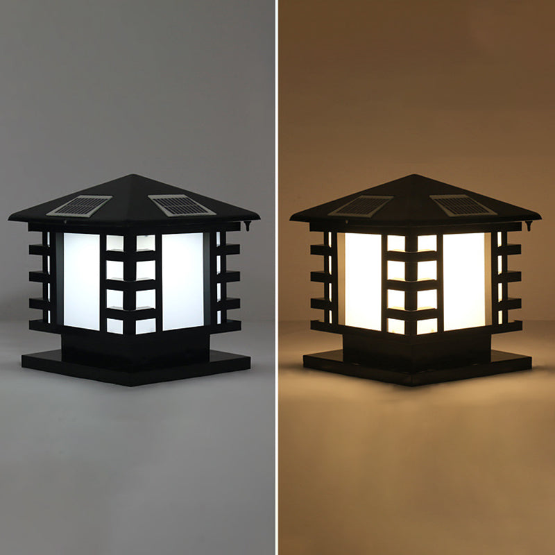 Contemporary Pillar Lamp Household Outdoor Lamp for Backyard