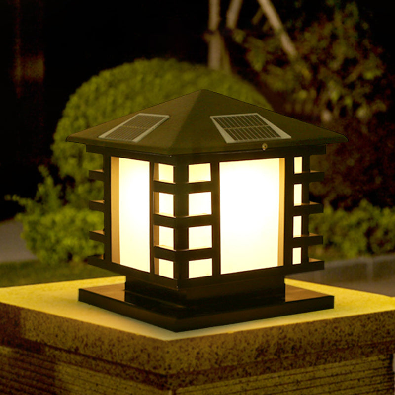Contemporary Pillar Lamp Household Outdoor Lamp for Backyard