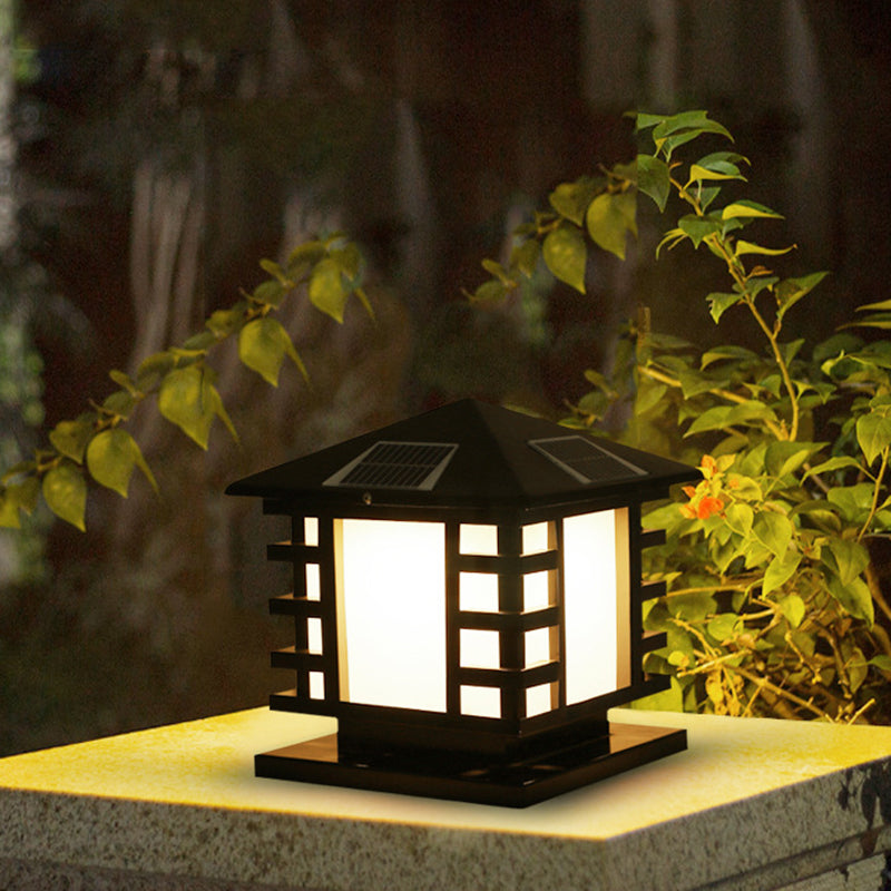 Contemporary Pillar Lamp Household Outdoor Lamp for Backyard