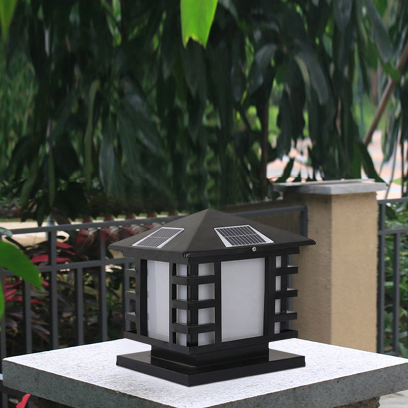 Contemporary Pillar Lamp Household Outdoor Lamp for Backyard