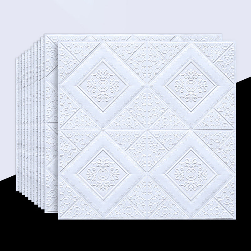 3D Embossed Interior Wall Paneling Peel and Stick Geometric Texture Wall Paneling