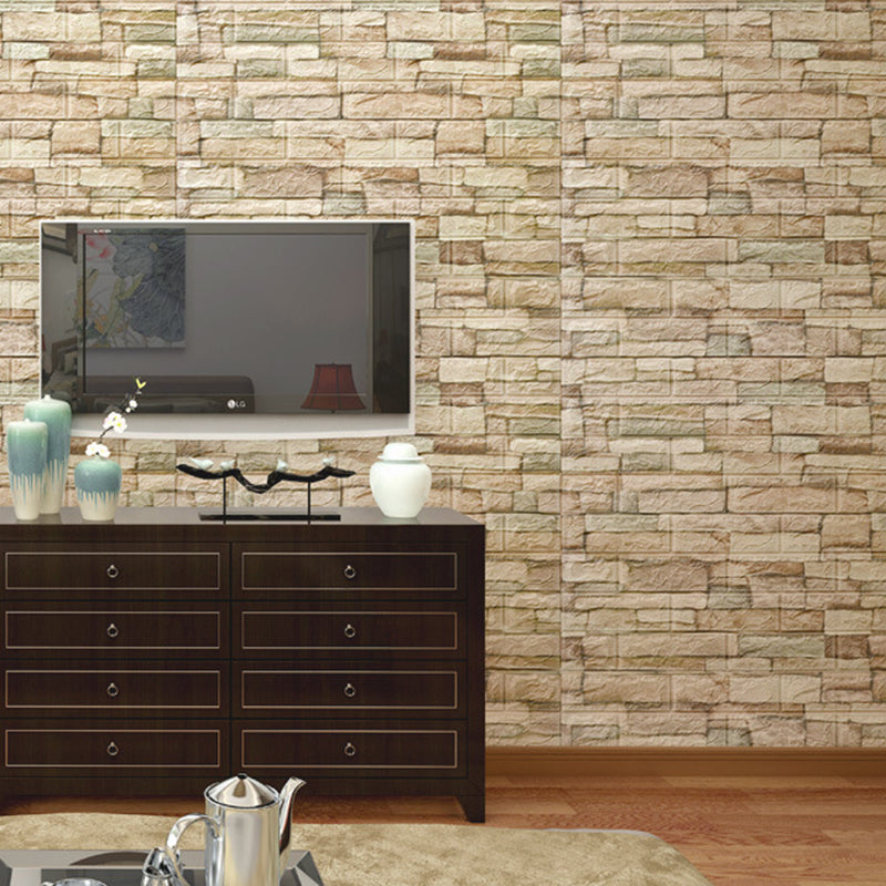 3D Embossed Interior Wall Paneling Peel and Stick Square Wall Paneling