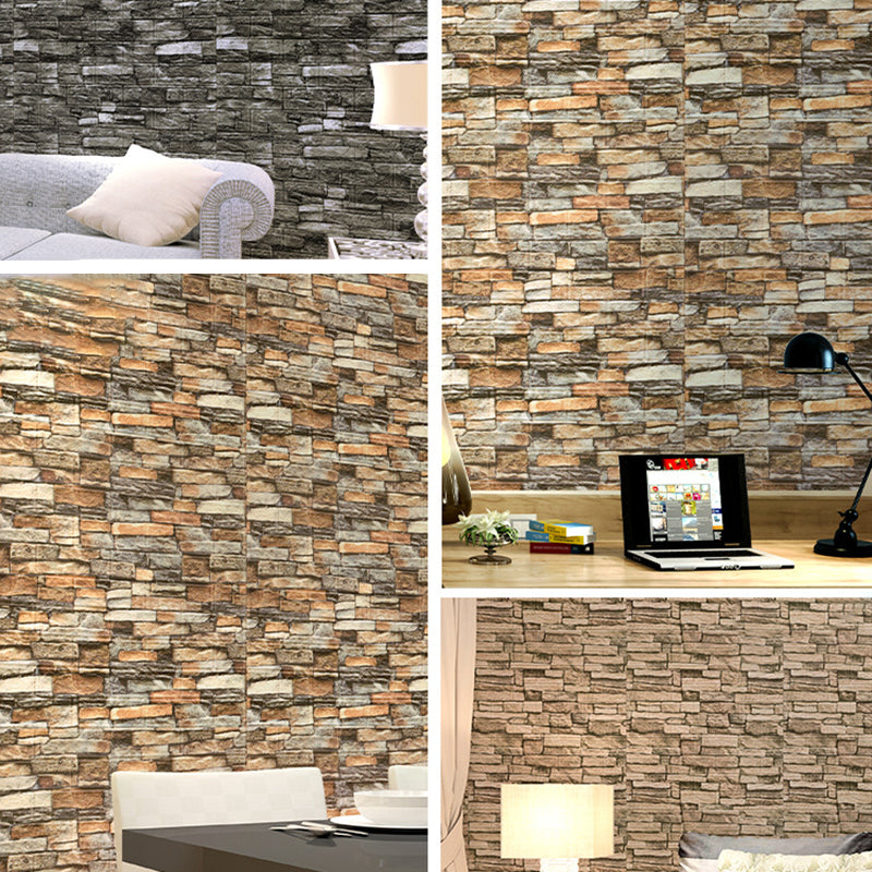 Industrial Wall Plank 3D Brick Bathroom Living Room Wall Panels Set of 10