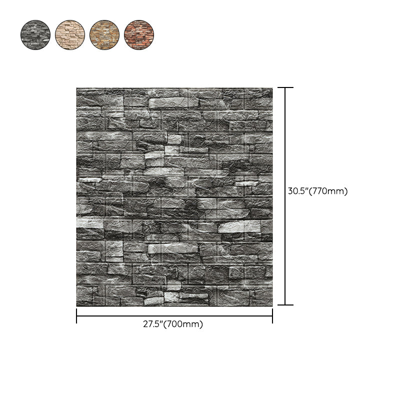 Industrial Wall Plank 3D Brick Bathroom Living Room Wall Panels Set of 10