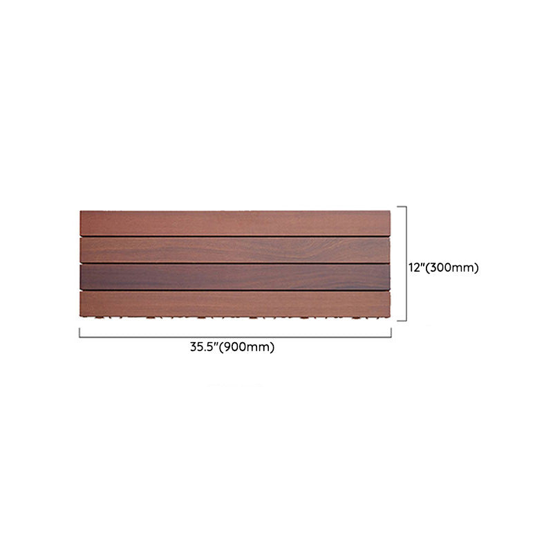 Smooth Teak Floor Tile Water Resistant Click Lock Wooden Floor for Living Room