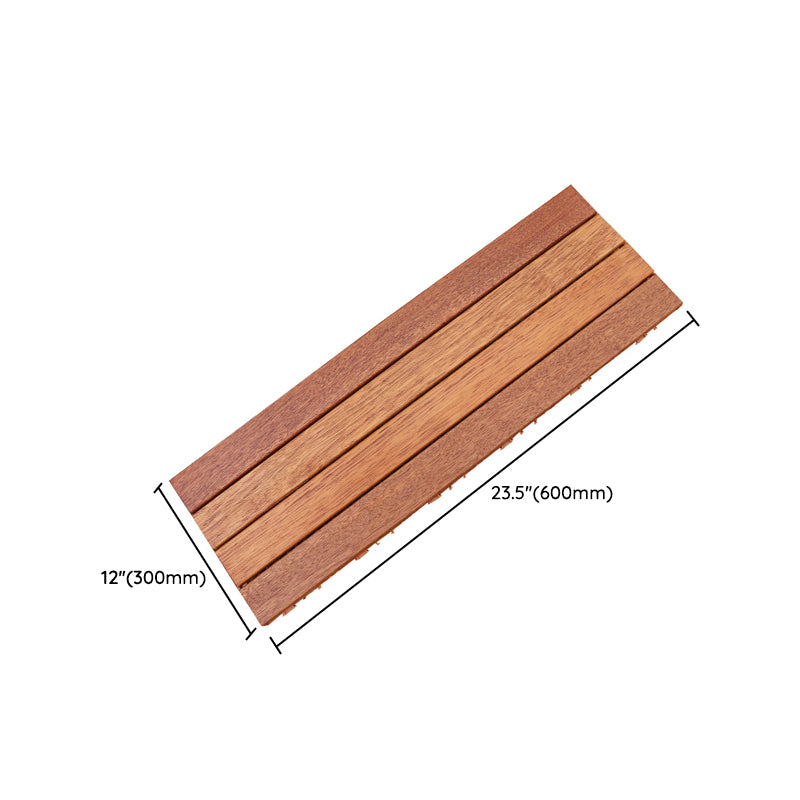 Tradition Teak Floor Tile Water Resistant Click Lock Wooden Floor for Patio Garden