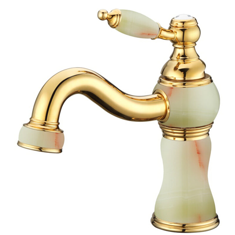 Traditional Centerset Faucet Knob Handle Low Arc Solid Brass Faucet