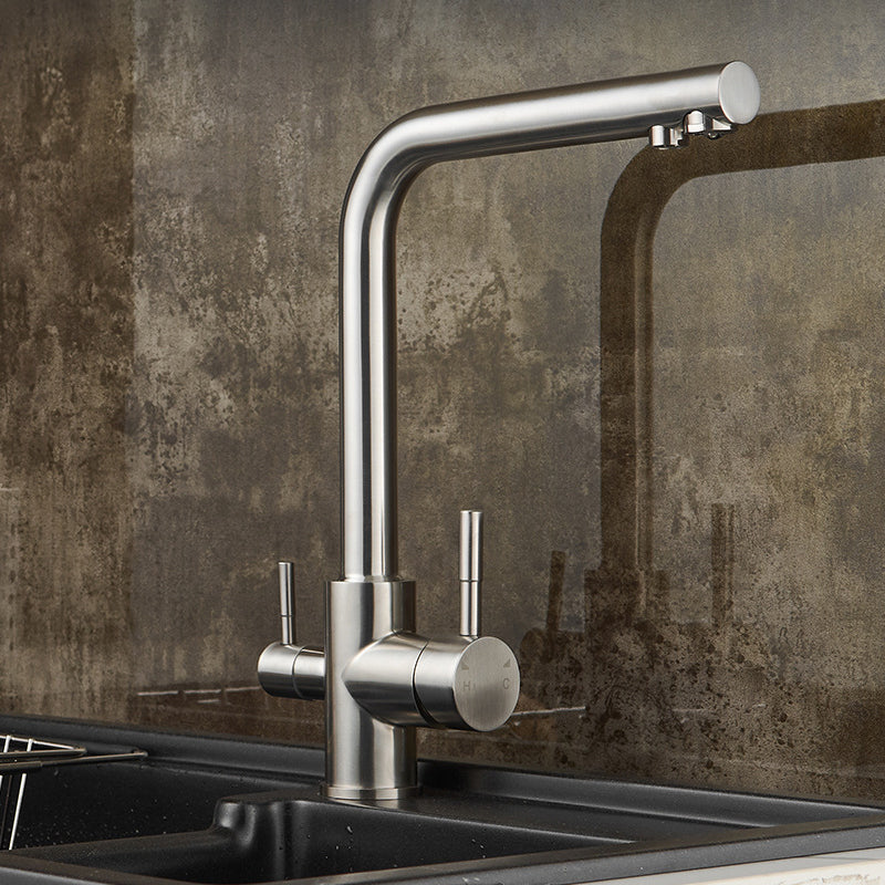 Modern Kitchen Faucet Lever High Arc Deck Mounted Kitchen Faucet