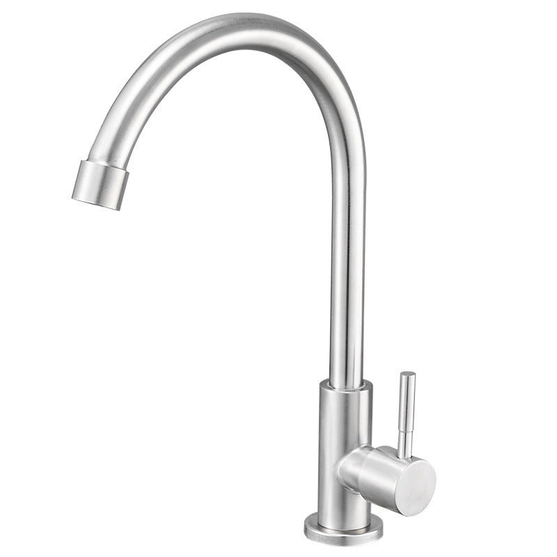 Modern High-Arc Kitchen Faucet Stainless Steel Lead Free Swivel Spout Faucets