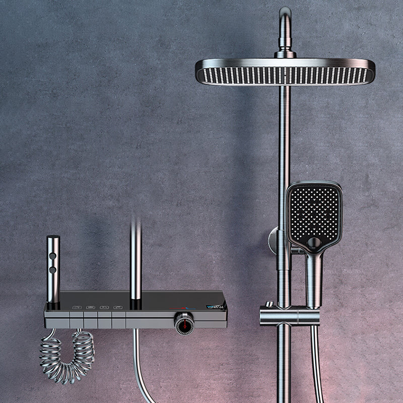 Modern Brass Shower Faucet Adjustable Spray Pattern Wall Mounted Shower Combo