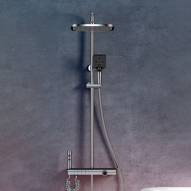 Modern Brass Shower Faucet Adjustable Spray Pattern Wall Mounted Shower Combo