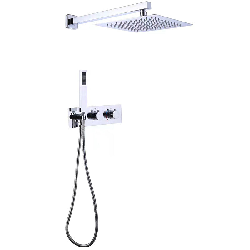 Shower System Square Rain Massage Handheld Shower Wall Mounted Shower Head