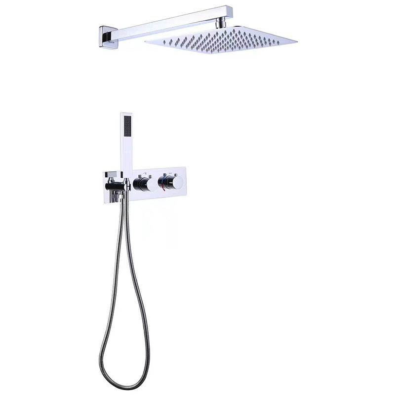 Shower System Square Rain Massage Handheld Shower Wall Mounted Shower Head