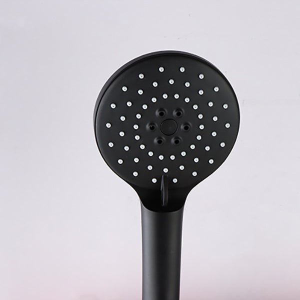 Modern Shower System Black Round Head Wall Mounted Shower Trim