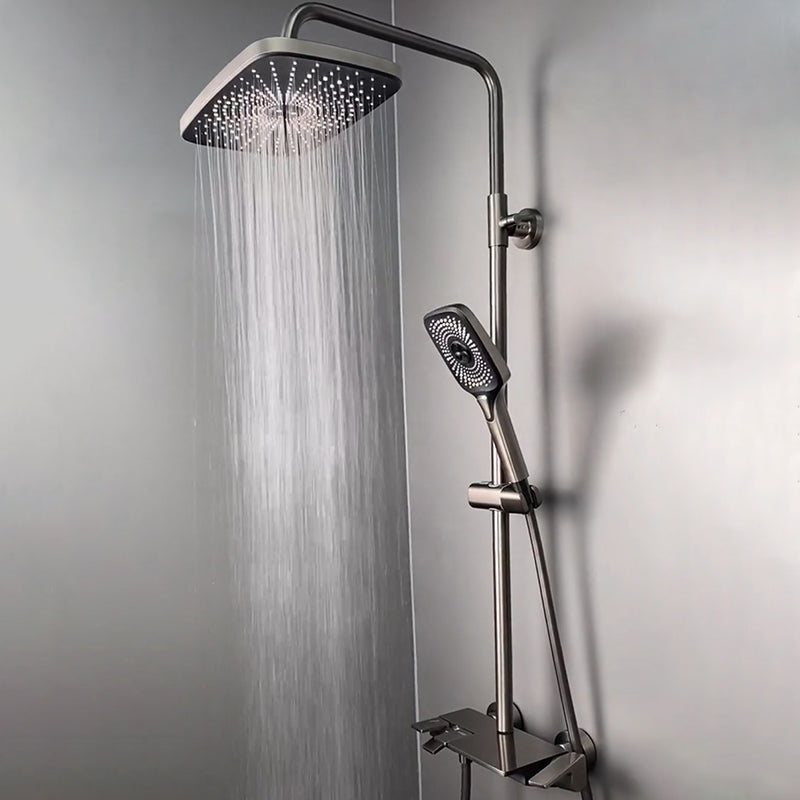 Modern Shower Set Brass Adjustable Shower Head Wall Mounted Shower Head Combo