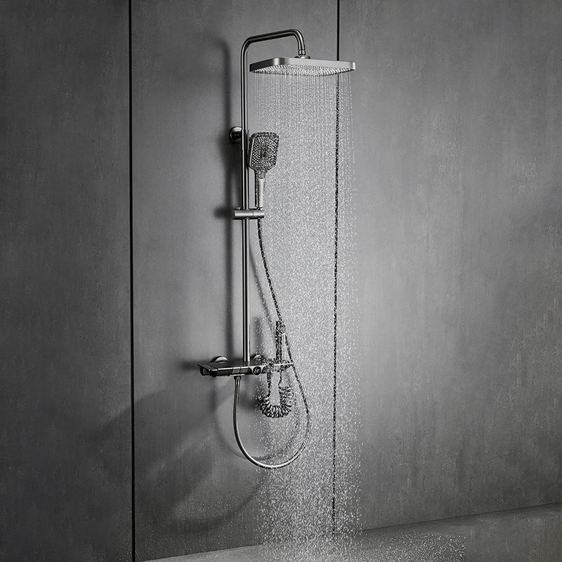 Modern Shower Set Brass Adjustable Shower Head Wall Mounted Shower Head Combo