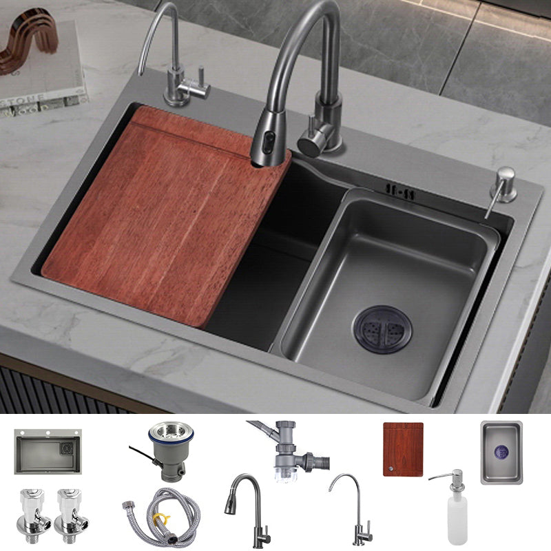 Modern Style Kitchen Sink Stainless Steel Drop-In Noise-cancelling Design Kitchen Sink