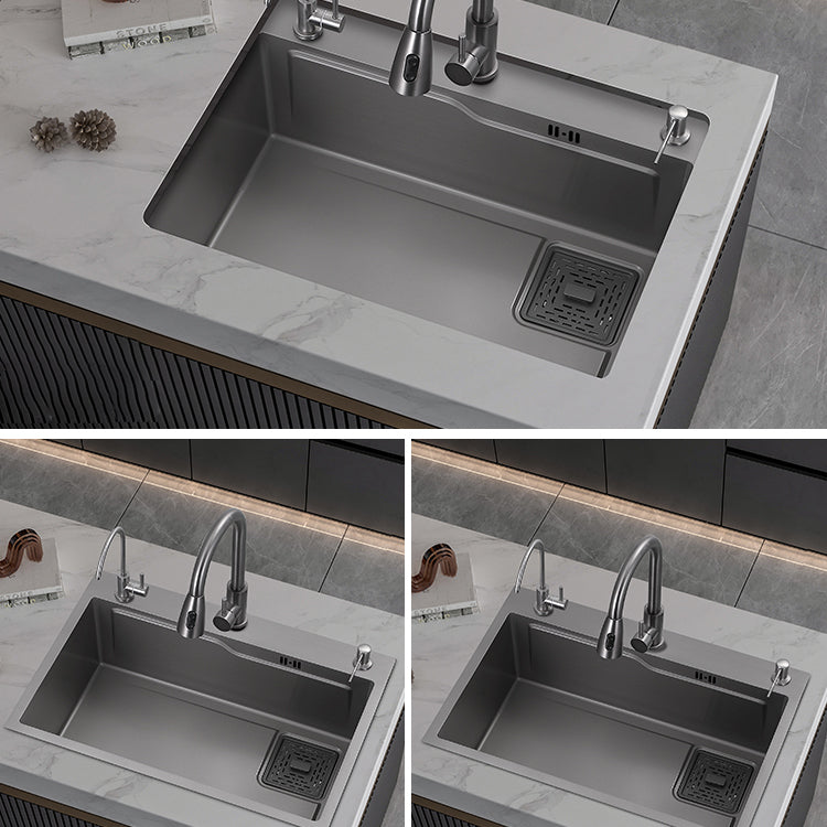 Modern Style Kitchen Sink Stainless Steel Drop-In Noise-cancelling Design Kitchen Sink