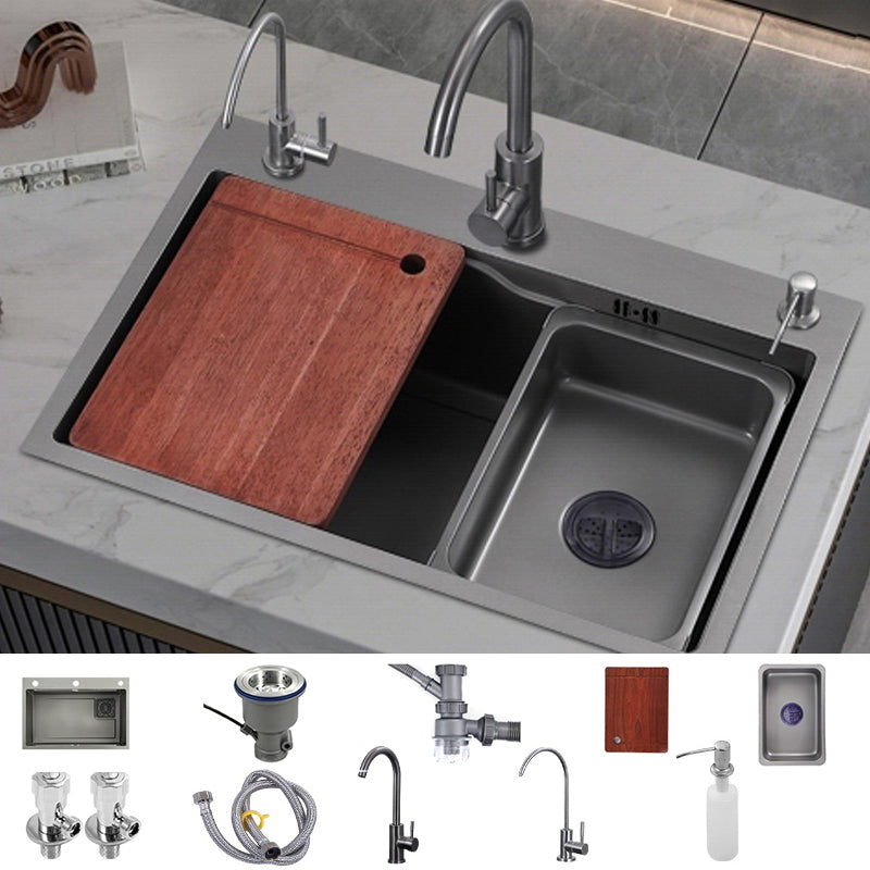 Modern Style Kitchen Sink Stainless Steel Drop-In Noise-cancelling Design Kitchen Sink