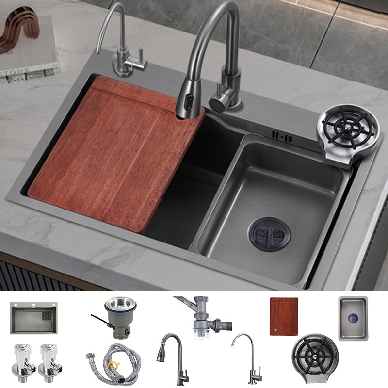 Modern Style Kitchen Sink Stainless Steel Drop-In Noise-cancelling Design Kitchen Sink