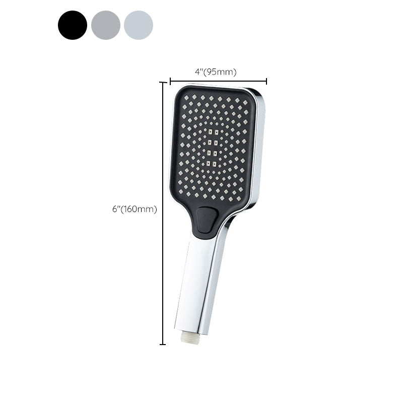 Rectangular Pressurized Shower Head 4-Setting Adjustable Water Flow Handheld Shower Head