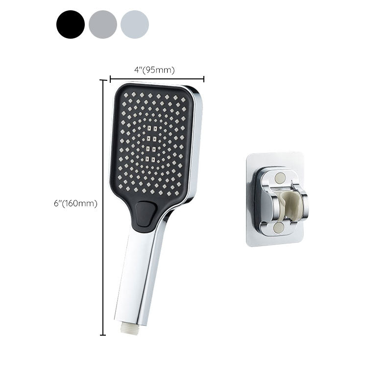 Rectangular Pressurized Shower Head 4-Setting Adjustable Water Flow Handheld Shower Head