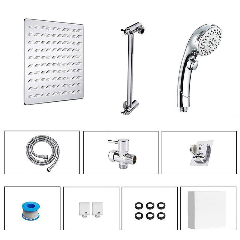 Stainless Steel 8 Inch Shower Set 5 Sprays Hand-Held Shower Head Shower Arm