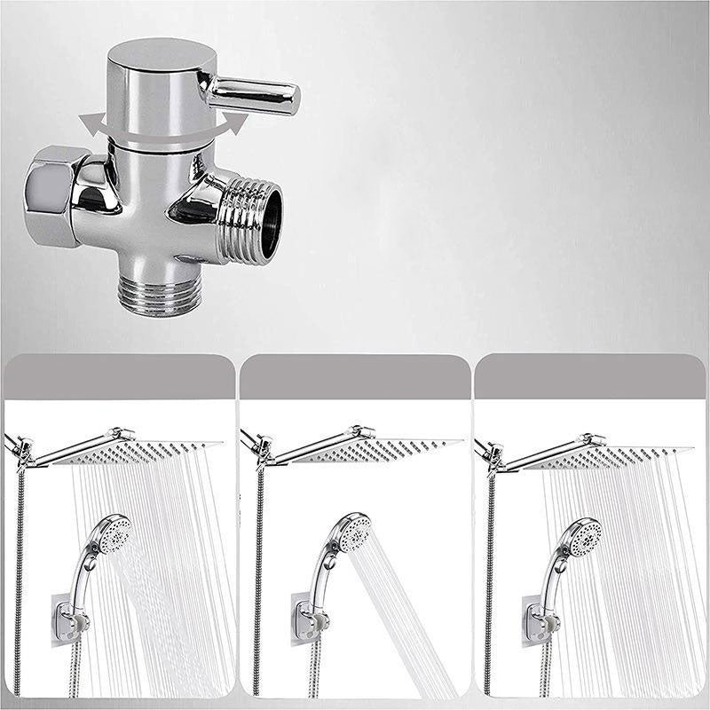 Stainless Steel 8 Inch Shower Set 5 Sprays Hand-Held Shower Head Shower Arm