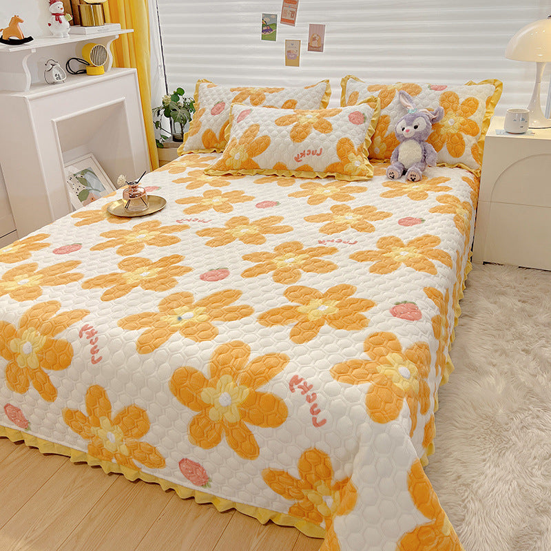 Sheet Sets Polyester Floral Printed Wrinkle Resistant Breathable Super Soft Bed Sheet Set