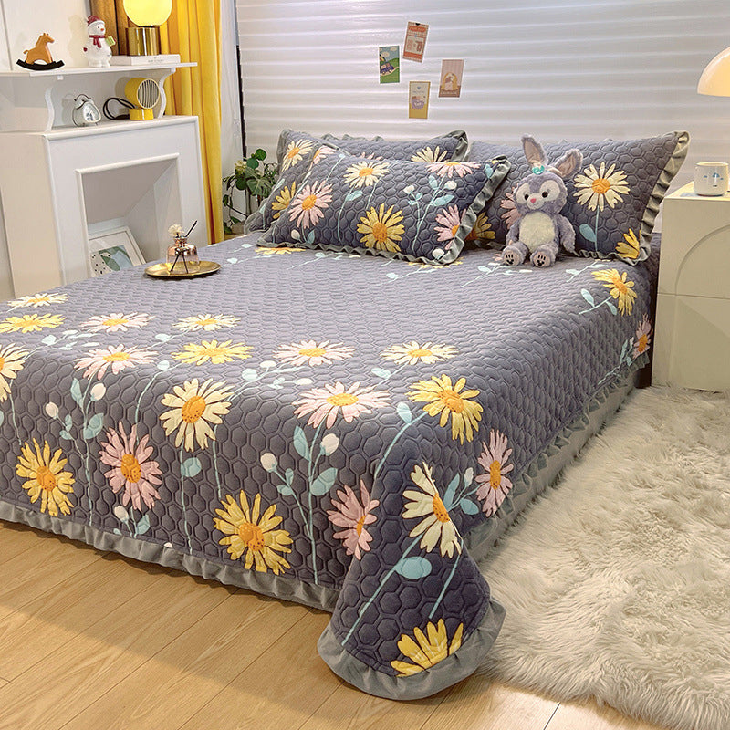 Sheet Sets Polyester Floral Printed Wrinkle Resistant Breathable Super Soft Bed Sheet Set