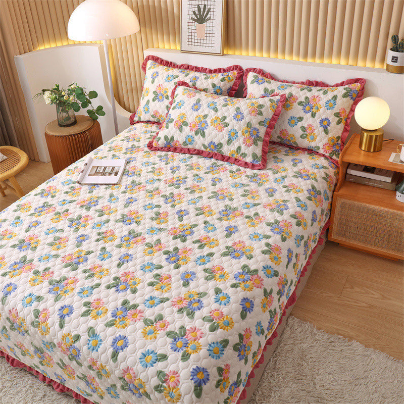 Sheet Sets Polyester Floral Printed Wrinkle Resistant Breathable Super Soft Bed Sheet Set