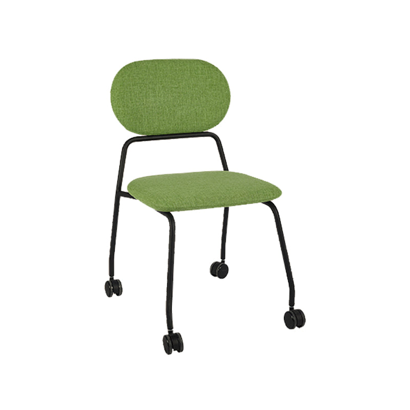 Armless Desk Chair Modern No Distressing Ergonomic Office Chair with Wheels