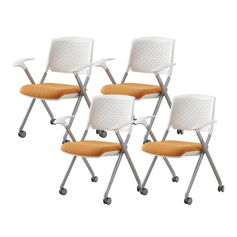 Contemporary Conference Chair Metal Frame Office Chair with Arm