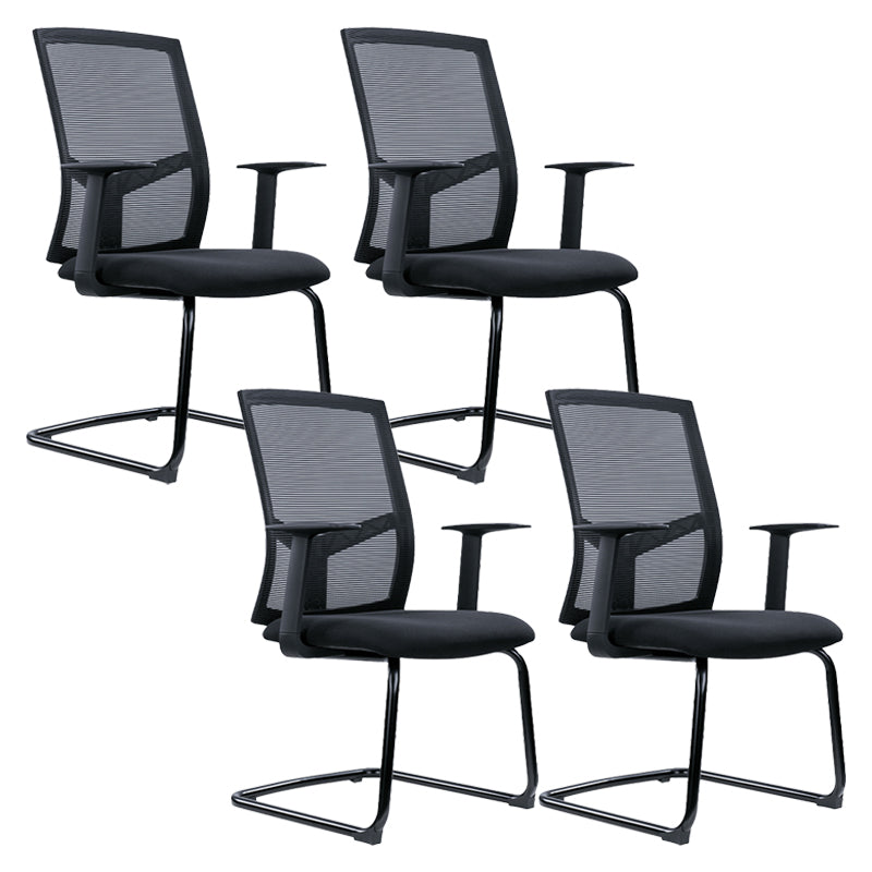 Contemporary Conference Chair Metal Adjustable Seat Height Office Chair with Arm