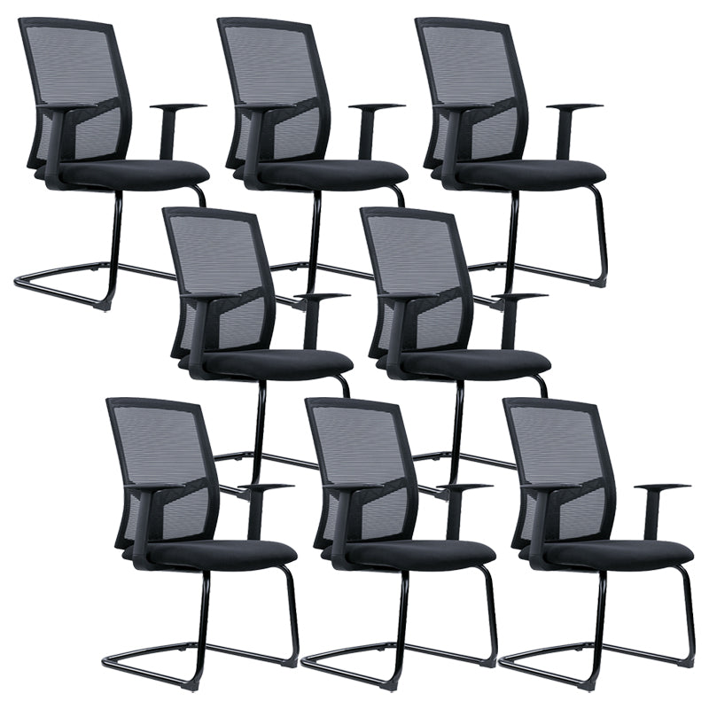 Contemporary Conference Chair Metal Adjustable Seat Height Office Chair with Arm