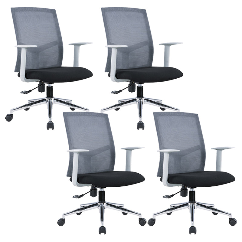 Contemporary Conference Chair Metal Adjustable Seat Height Office Chair with Arm