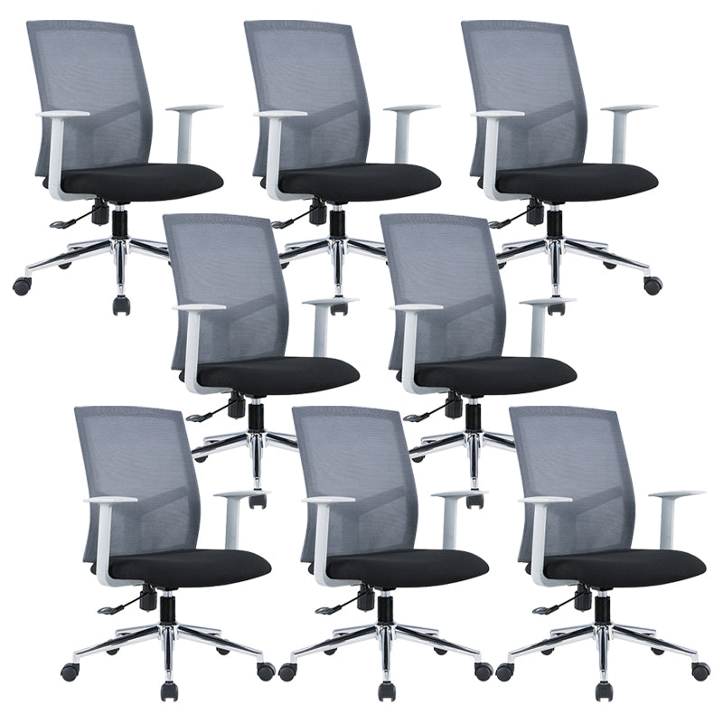 Contemporary Conference Chair Metal Adjustable Seat Height Office Chair with Arm