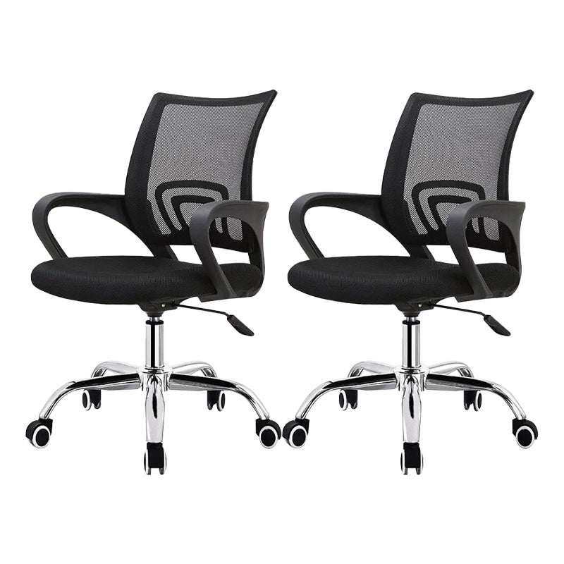 Contemporary Desk Chair Metal Adjustable Seat Height Office Chair with Arm