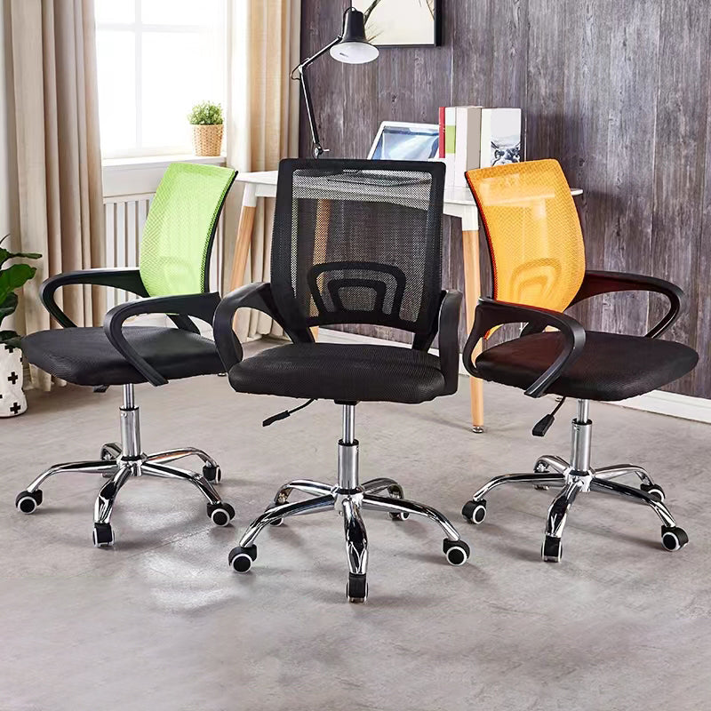 Contemporary Desk Chair Metal Adjustable Seat Height Office Chair with Arm