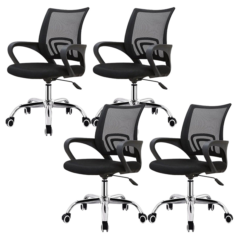 Contemporary Desk Chair Metal Adjustable Seat Height Office Chair with Arm