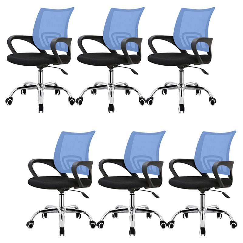 Contemporary Desk Chair Metal Adjustable Seat Height Office Chair with Arm