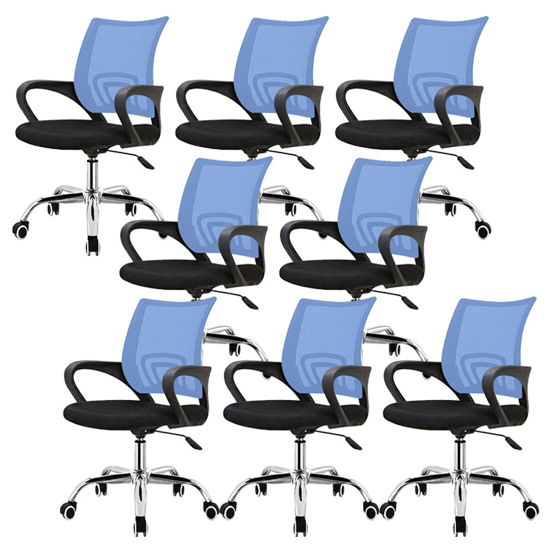 Contemporary Desk Chair Metal Adjustable Seat Height Office Chair with Arm